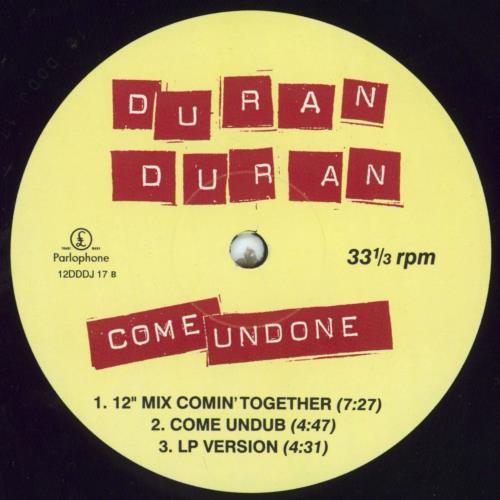 Duran Duran Come Undone UK Promo 12